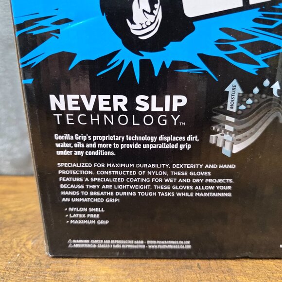 Gorilla Grip 20 Pairs Gripping Gloves Size L – Never Slip Tech – New Open Box - Picture 6 of 6